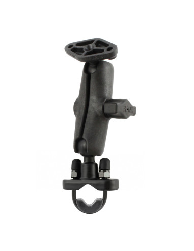 RAM® Handlebar U-Bolt Composite Double Ball Mount with Diamond Plate