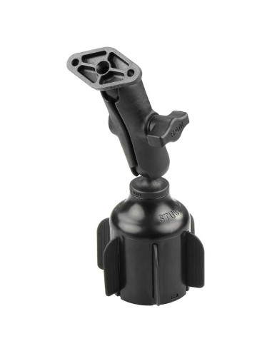 RAM® StubbyT Cup Holder Mount with Diamond Plate