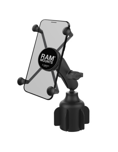 RAM® X-Grip® Large Phone Mount with RAM® StubbyT Cup Holder Base