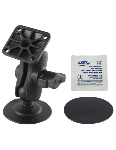 RAM® Flex Adhesive Double Ball Mount with AMPS Plate