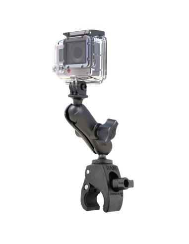 RAM® Tough-ClawT Double Ball Mount with Universal Action Camera Adapter