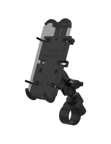 RAM® Quick-GripT XL Phone Mount with RAM® Tough-StrapT Handlebar Base