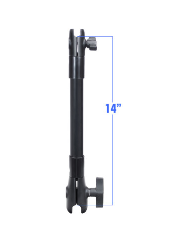 RAM® 14" PVC Pipe Extension with B Size & C Size Socket Arms