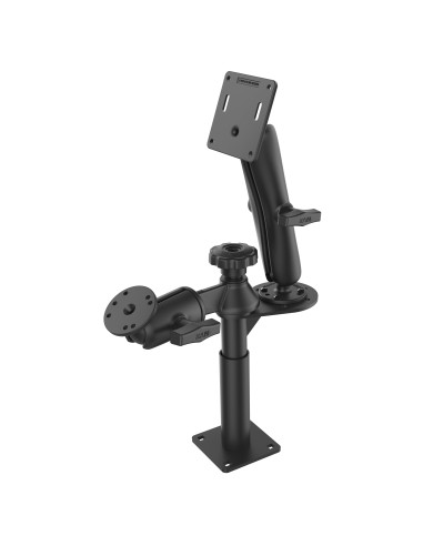 RAM® Tele-PoleT with 4" & 5" Poles and Double Ball 75x75mm VESA Mount