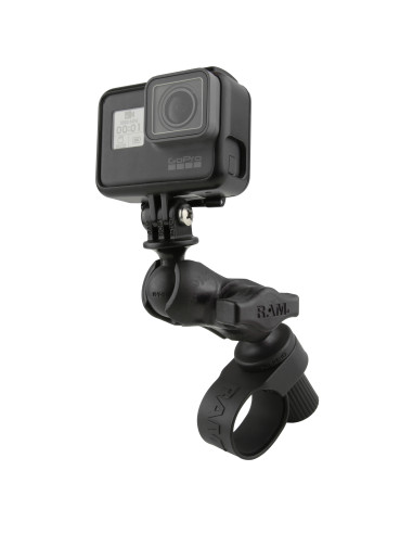 RAM® Tough-StrapT Double Ball Mount with Universal Action Camera Adapter