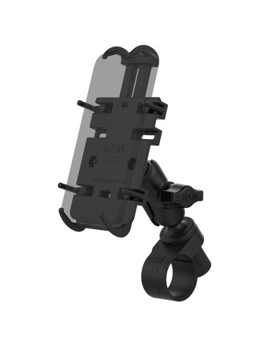 RAM® Quick-GripT Phone Mount with RAM® Tough-StrapT Handlebar Base