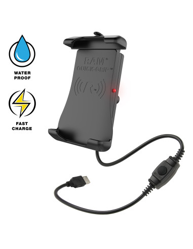 RAM® Quick-GripT 15W Waterproof Wireless Charging Holder with Ball