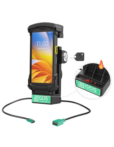 GDS® Locking Powered Dock + USB-A for Zebra TC73/78 - Heated Pins