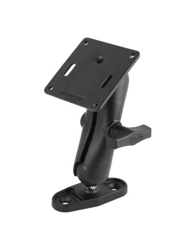 RAM® Double Ball Mount with 75x75mm VESA Plate and 2-Hole Base