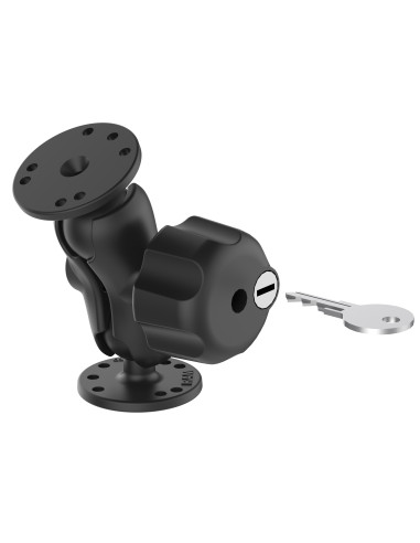 RAM® Double Ball Mount with Key Lock Knob - C Size Short