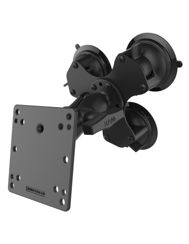 RAM® Twist-LockT Triple Suction Mount with 100x100mm VESA Plate - Short