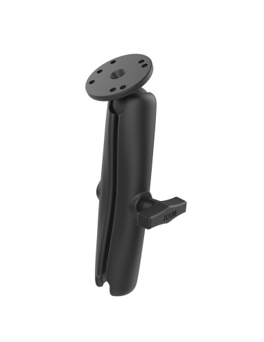 RAM® Double Socket Arm with Round Ball Plate - C Size Long