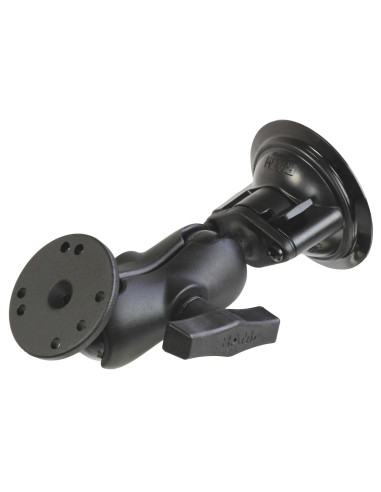 RAM® Twist-LockT Suction Cup Mount with Round Plate Adapter - Short