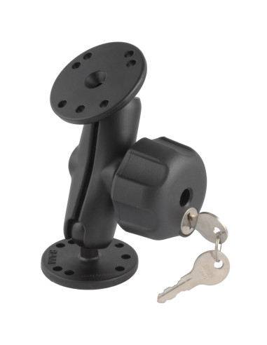 RAM® Double Ball Mount with Key Lock Knob - B Size Medium